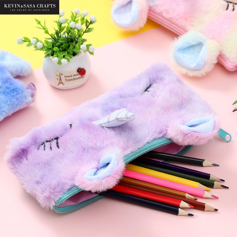 Unicorn Plush Pencil Case School Supplies Stationery Gift Back To School Presented By Kevin&Sasa Crafts