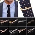 Men Alloy Metal Gold Color Tie Clips Clasp Cufflinks Steamship Dolphin Airplane Tie Bar Wedding Party Jewelry Pin