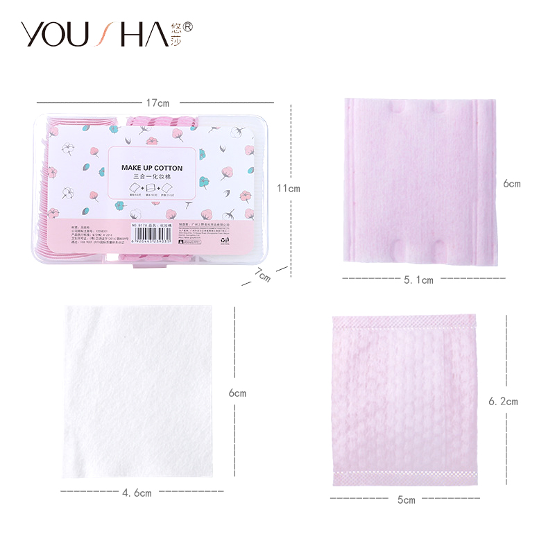 YOUSHA 350pcs Cotton Wipes Nail polish remover Wipes Facial Cotton Pads Nail Art Polish Gel Tips Organic Makeup Remover Tissue