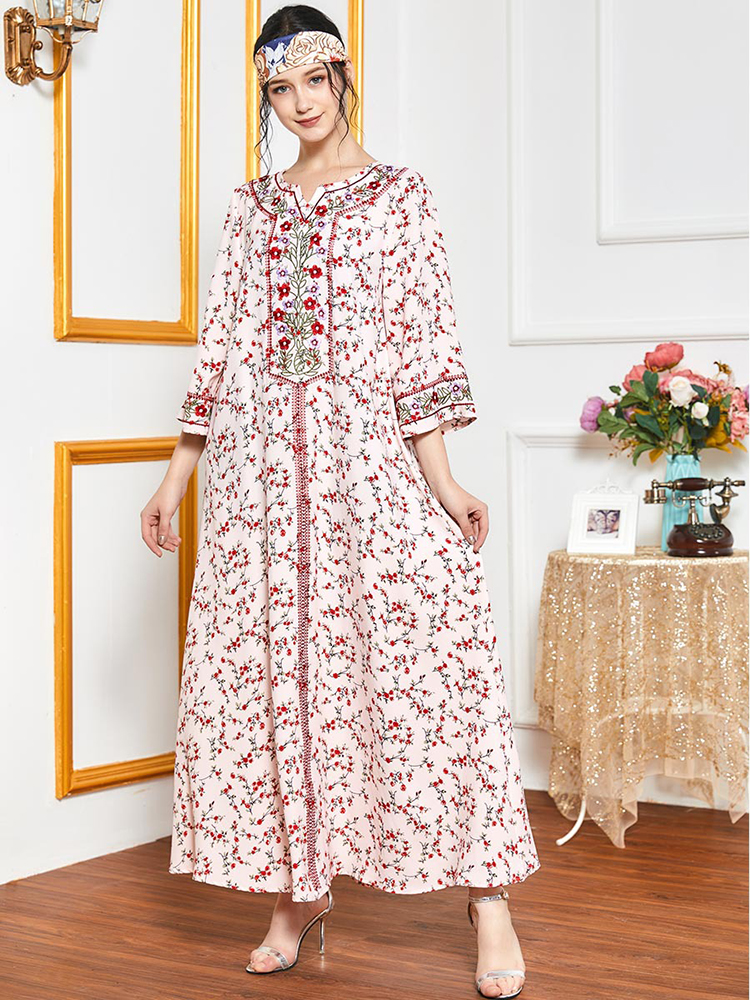 Embroidery Dubai Abaya Pakistani Hijab Muslim Fashion Dress Islam Clothing Abayas For Women Robe Musulman De Mode Femme Vestidos