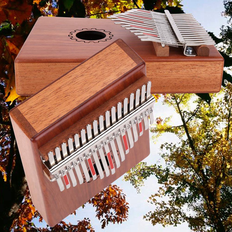 17 Keys Kalimba Thumb Piano With Mahogany Wooden With Bag, Hammer Kit And Music Book,Thumb Piano Portable Thumb Piano for Child