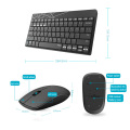 Rapoo 8000M Multi-mode Silent Wireless Keyboard Mouse Combo Switch Between Bluetooth & 2.4G Connect 3 Devices For Computer/Phone