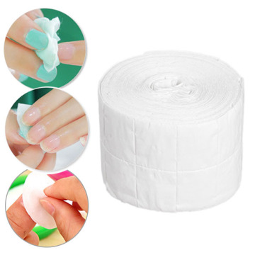 300pcs 1 Roll Lint Free Nail Art Makeup Tips Manicure Polish Cotton Remover Cleaner Wipe Cotton Pads Paper Nail supplies