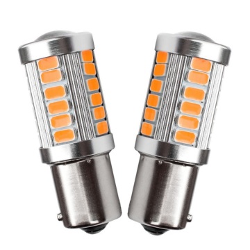 2PCS 1156PY 7507 PY21W BAU15S 33 SMD 5630 5730 LED Car Rear Direction Indicator Lamp Auto Front Turn Signals Light Amber Yellow