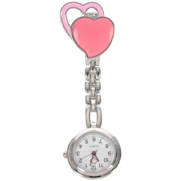 Nurse Watch Quartz Watch, Women, Clip Double Heart, Pocket Watch Watch