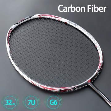 Ultralight 7U 67-69g Professional Carbon Fiber Badminton Rackets Raquette Max Tension 30lbs Racket With Strings Bag Sports Speed