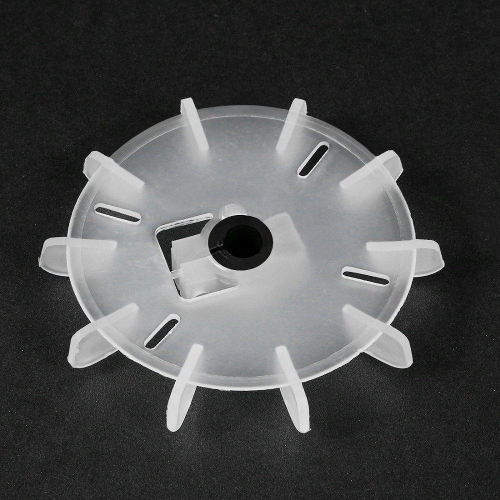 Uxcell 1Pcs 158x19mm/129x14mm/105x10mm YT90/YT71/YT63 White Plastic Round Shaft Replacement 10 Impeller Motor Fan Vane