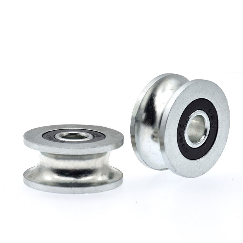 1PC 6x30x14mm/8x30x14mm Stainless Steel U Grooved Rolling Bearing Pulley Track Guide Wheel Hardware Pulley Accessories