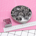 2-4cm 24pcs/lot Stainless Steel Geometry Round Square Clay Cutter Designer DIY Ceramic Pottery Polymer Clay Craft Cutting Mold