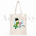 Hunter X Hunter Hxh Killua Zoldyck Hisoka Anime Shoulder Canvas Bags Large Capacity College Harajuku Handbag Women Shopping Bag