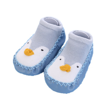 Baby Children Spring Summer Non-Slip Bottom Socks Shoes Toddler Infant Indoor Soft Thick Cotton Cute Animal Penguin Floor Socks