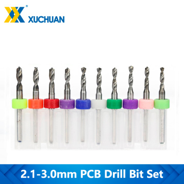 10pcs PCB Drill Bit Set 2.1-3.0mm PCB Circuit Board Drill Bit CNC Machine Drill Bit Set Carbide Micro Drill Bits Twist Drill Bit