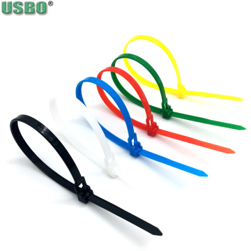 Releasable cable tie wire rope belt black white red yellow blue green repeated 7.6*150mm plastic nylon unlock cable tie 8*150mm