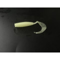 Free shipping 50pcs 6cm soft luminous color artificial worm grub fishing lures soft worm grub in fishing lure isca soft maggot