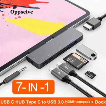 USB C HUB Type C to Multi USB 3.0 HUB HDMI-compatible Dock for MacBook Pro Huawei 40 30 USBC 3.1 OTG Adapter Splitter USB HUB