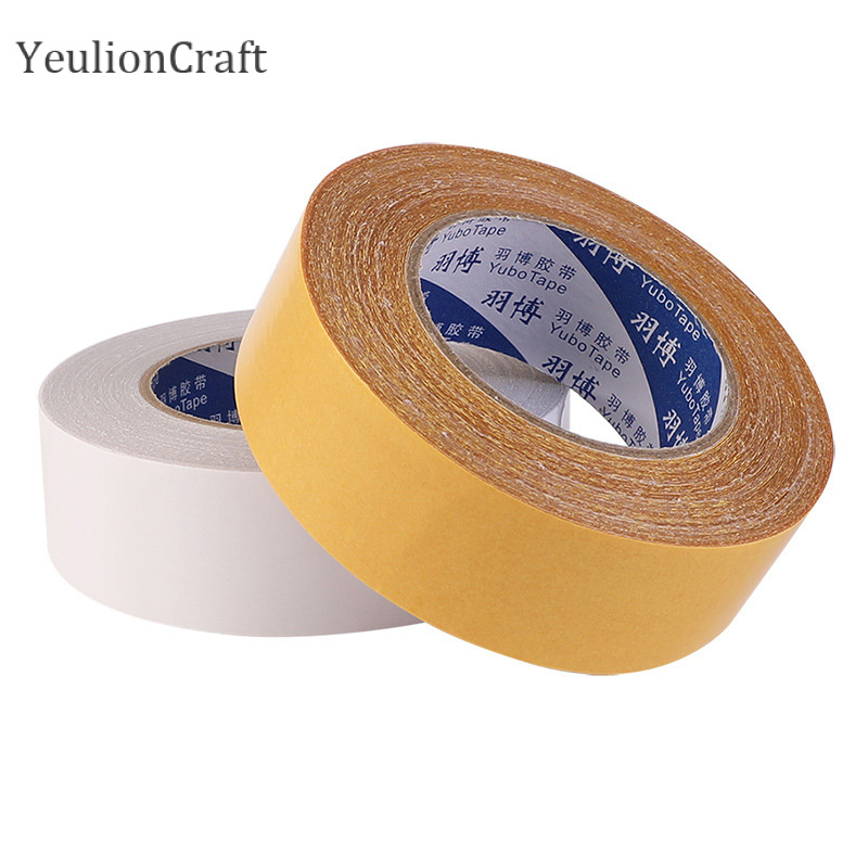 Chzimade 1Roll 20M Glass Fiber Tape Double Sided Tape Mesh High Viscosity Transparent Grid Fiber 1cm 1.5cm 2cm 2.5cm 3cm