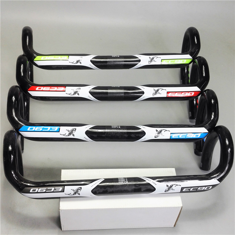 2019 New ec90 Carbon Fiber Bicycle Handlebar Of The Road EC90 Aero Carbon road bike handlebar External cable 31.8*400 420 440MM