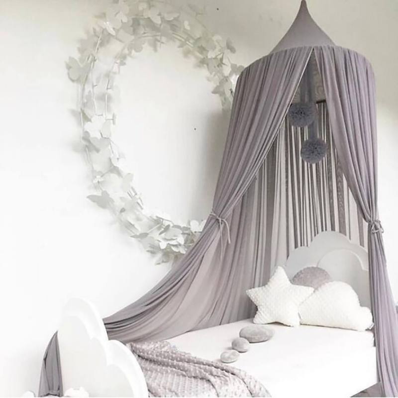 Baby Bed Curtain Children Room Decoration Crib Netting Baby Tent Cotton Hung Dome baby Mosquito Net photography props