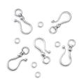 10Sets Tibetan Style S Hook Clasps for Necklace Bracelet Making Cadmium Free & Lead Free Antique Silver, S Hook: 38x16x8mm