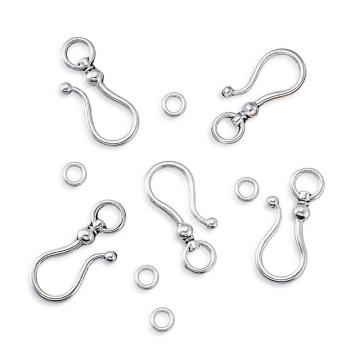 10Sets Tibetan Style S Hook Clasps for Necklace Bracelet Making Cadmium Free & Lead Free Antique Silver, S Hook: 38x16x8mm