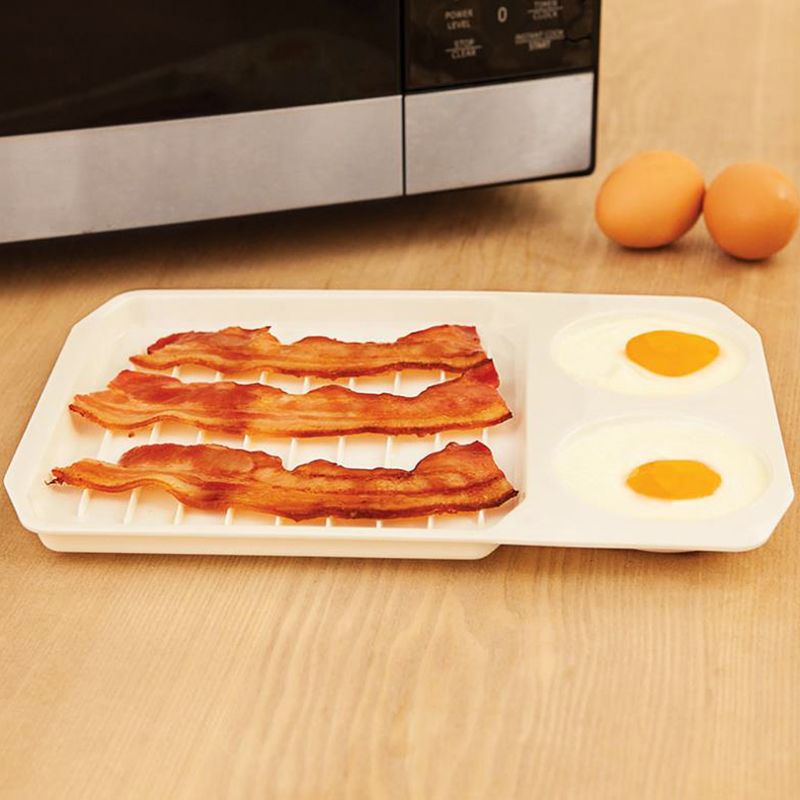 1 Pcs Kitchen Microwave Bacon Maker Egg Cooker for Breakfast Kitchen Cooking Tools Accessories