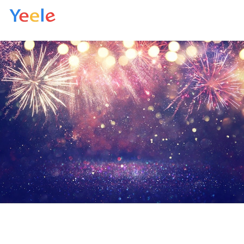 Colorful Fireworks Firecrackers Backdrop Happy 2020 New Year Party Christmas Photography Background For Photo Studio Photophone