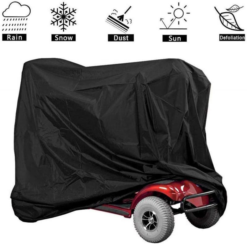 Mobility Power Assisted Scooter Cover Outdoor Waterproof Black Oxford Material Take With Storage Bag Motocycle Covers Accessorie
