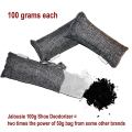 12 Packs Each Mini Bamboo Charcoal Bags Natural Air Purifier, Shoe Deodorizer and Odor Eliminator (Pack of 12 Bags)