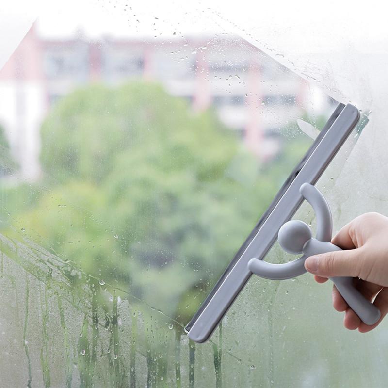 1PC Portable Soft Window Wiper Glass Scraper Window Brush Cleaner Mulitfunctional Car Window Washing Tool Kitchen Bathroom Clean