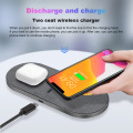 20W Qi Wireless Charger Pad For Samsung S20 S10 Dual 10W 2 in 1 Fast Charging Dock Station For iPhone 11 XS XR X 8 Airpods Pro