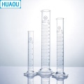 HUAOU 100mL Measuring Cylinder with Hexagonal Base Borosilicate 3.3 Glass Spout Graduation Laboratory Chemistry Equipment