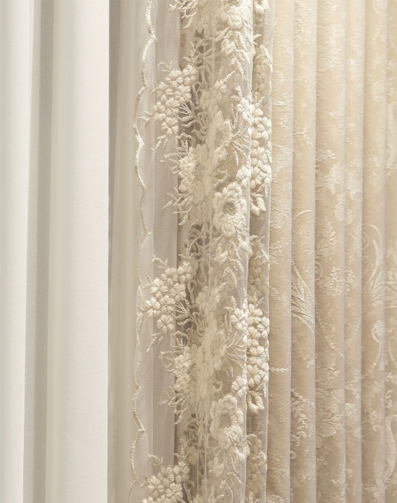 Embossed Dark Jacquard Curtain