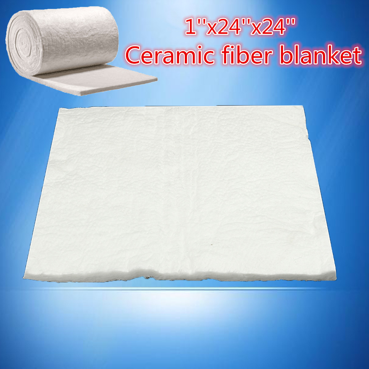 61x61x2.5cm White Ceramic Fiber Blanket High Temperature Thermal Insulation Carpet Cotton Refractory Corrosion Fireproof Blanket