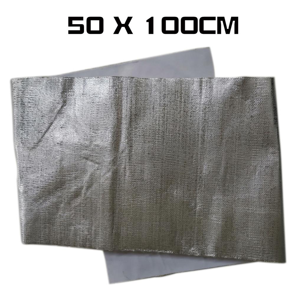 1x Thermal exhaust Tape Air Intake Heat Insulation Shield Wrap Reflective Heat Barrier Self Adhesive Engine Accessories 50x100cm