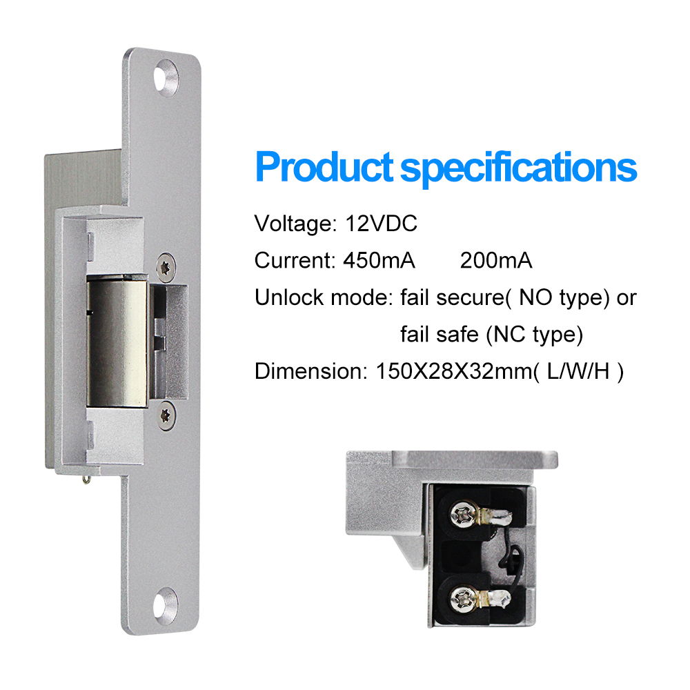 Access control Lock 12V DC Fail Secure NO NC type Door Electric Strike Lock For Access Control System Power Locks Electronic Lock