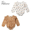 2019 Baby Spring Autumn Clothing Newborn Baby Girls Long Sleeve Ruffle Bodysuits Jumpsuit Floral Outfit Casual Clothes Playsuits