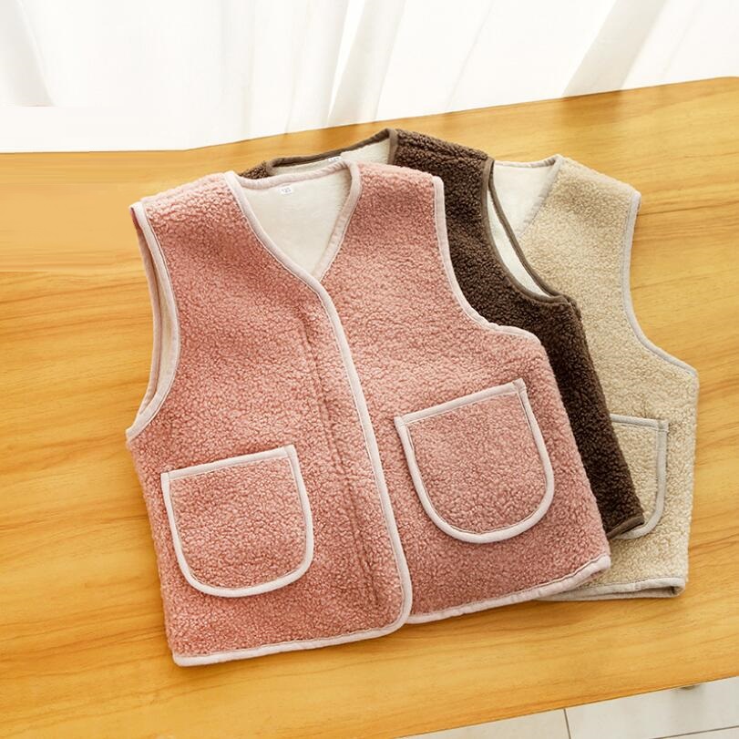 Spring Autumn Winter Baby Toddler Boy Girl Vest Tops Boys And Girls Vests Waistcoat Kids Tank Faux Fur Fleece Children Outerwear