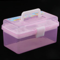 2 Layer Plastic Sewing Jewelry Painting Tools Box Storage Box Organizer Pink/Blue Jewelry Tools Accessories
