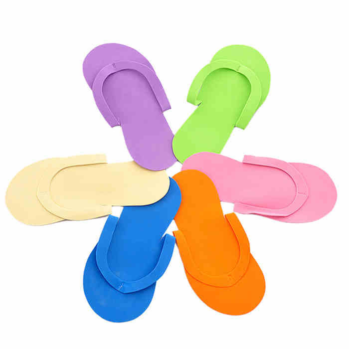 48pcs/set Disposable Foam Pedicure Chair Spa Flip Flop Slippers Sandals Multi Color Beauty Nail Suplement