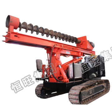 Hydraulic screw and vibratory hammer pile driver for solar project