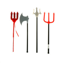 Fork Devil Double Edged Axe Sequin Devil Magic Wand Weapons Cosplay Props Red Trigeminal Halloween Party Decorative