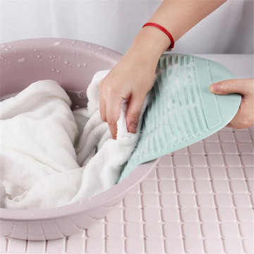 Silica Gel Folding Washboard Mini Non-slip Laundry Mat Suction Wall with Suction Cup Washboard Home Portable Cleaning Accessorie