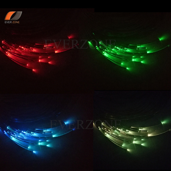 Waterproof 2mm Fiber Optic Light Strands 30pcs Length 3m PMMA End Emitting Light Optical Fiber Cables With Outer PVC Jacketed
