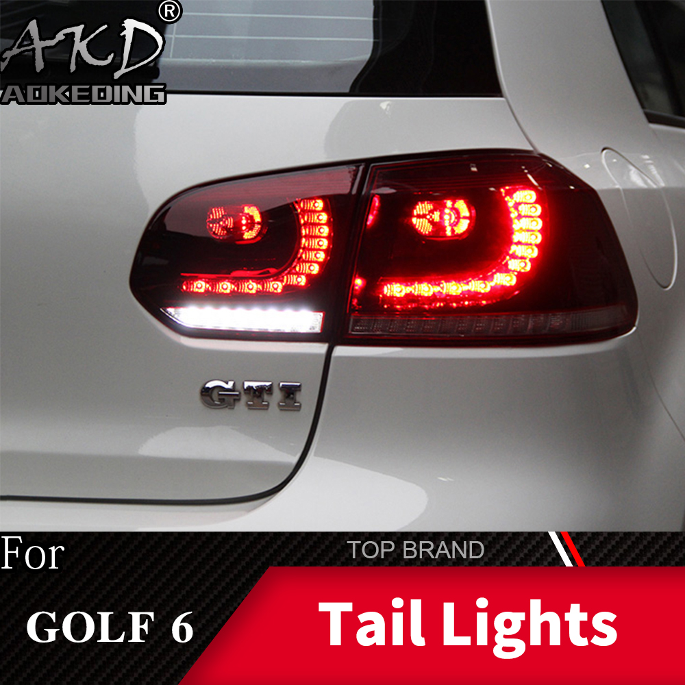Tail Lamp For VW Golf 6 2009-2012 R20 MK6 LED Tail Lights Fog Lights Daytime Running Lights DRL Tuning Cars Car Accessories