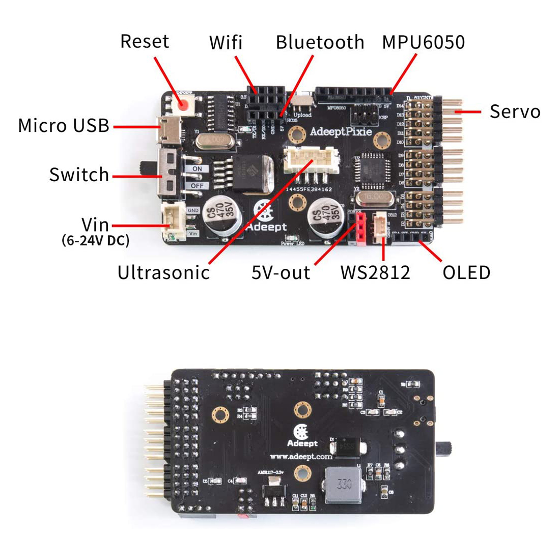 Adeept Hexapod Spider Robot Kit Stem Robotics Kit for Arduino