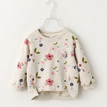 Baby Toddler Clothes Girls Blouse Shirts 2018 Fall Casual Long Sleeve Floral Sweatshirts For Girls School Blouses Shirts JW3115S