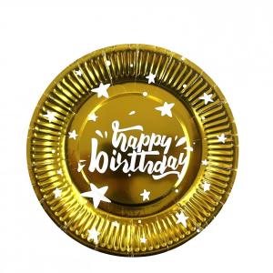 Party paper plate HAPPY BIRTHDAY