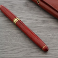 High Quality Luxury Red wood Fountain Pen Trim M Nib Gold Ink pen Stationery Office school supplies Writing NEW