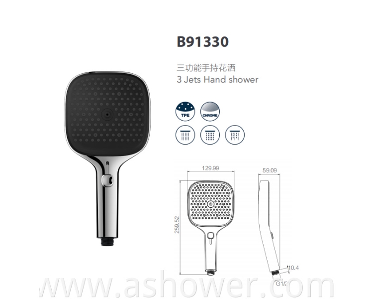 Three-Function Hand Shower