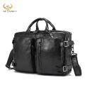 Original Leather man design multifunction purpose Coffee Maletas Maletin business briefcase 15" laptop Tote Portfolio bag 9912-b
